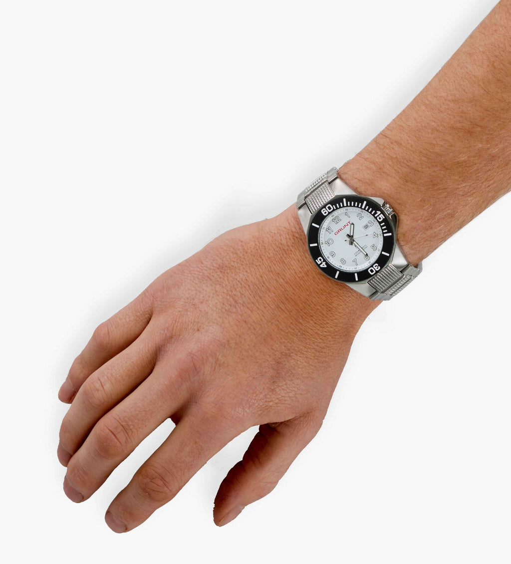 Grunt Men's GB Series Stainless Steel - White/Black/Stainless