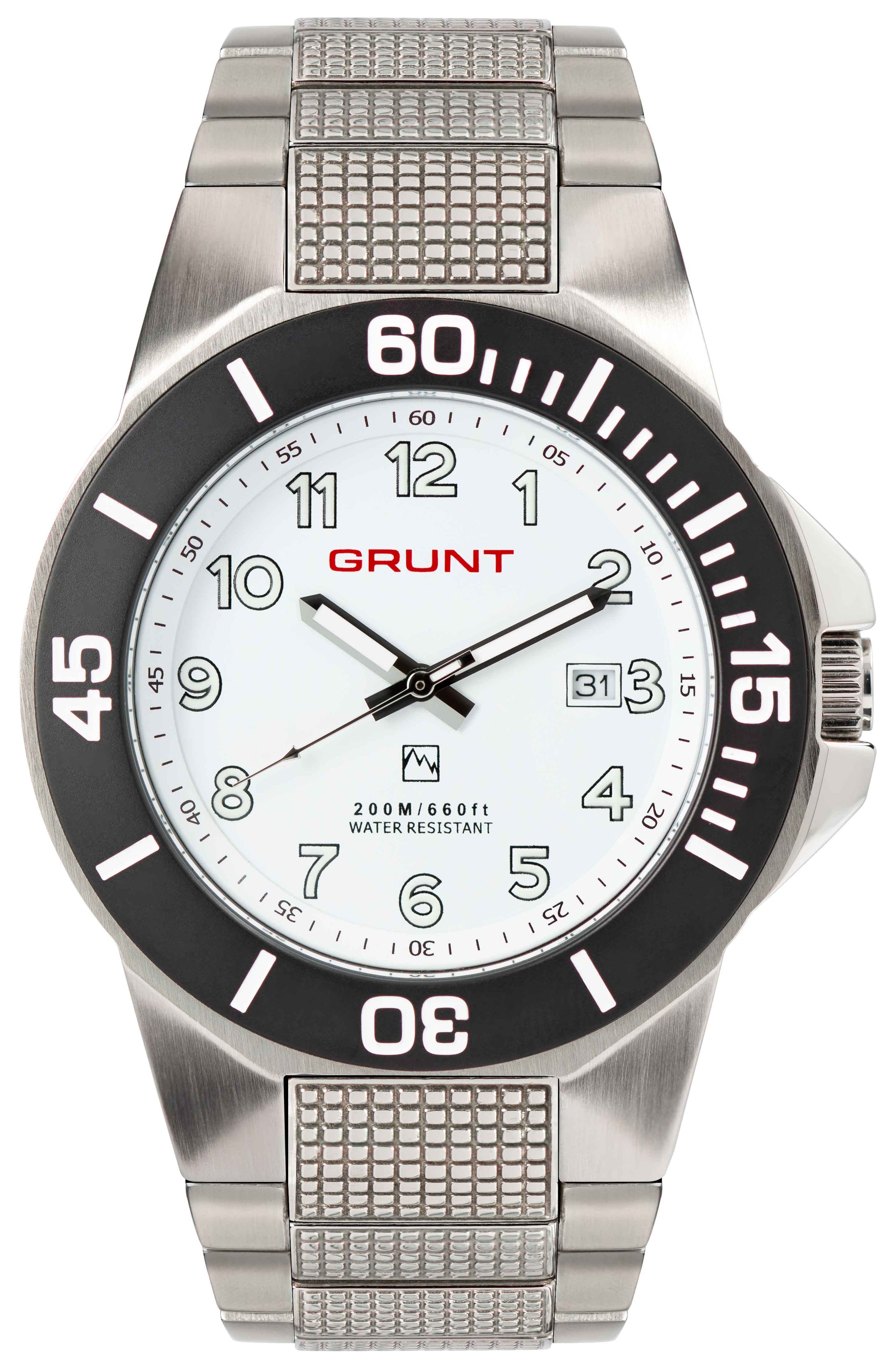 Grunt Men's GB Series Stainless Steel - White/Black/Stainless